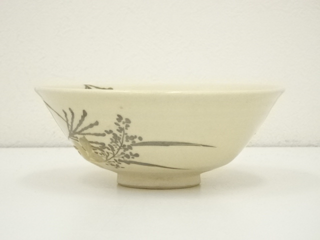 道具 ] - 道具 京焼 高台寺窯 森里陶楽造 金銀秋草茶碗（共箱